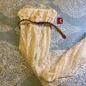 Trixxi Ivory Lace Hi Lo Maxi Dress S Western NWT